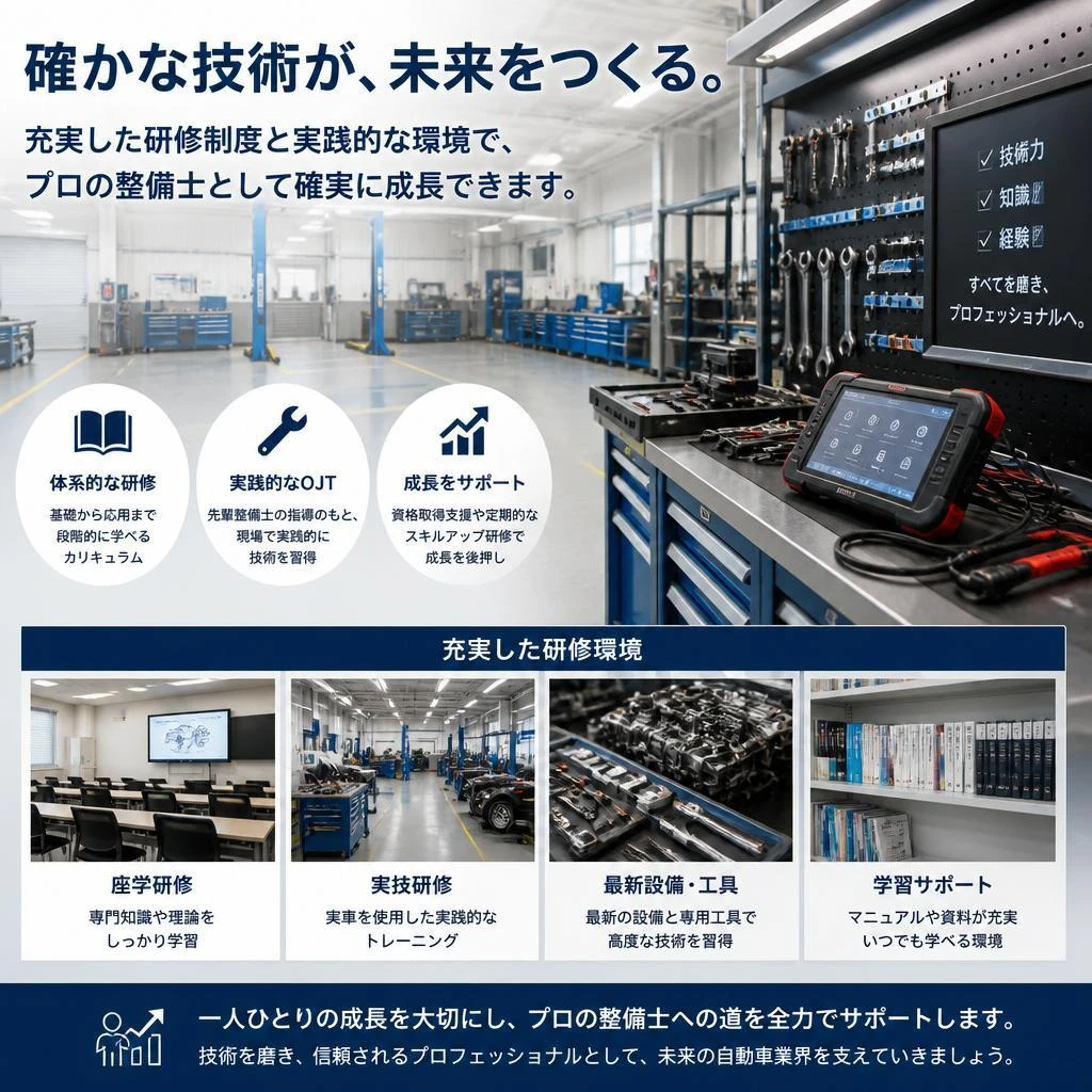 充実した研修制度でスキルアップ